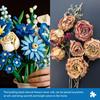 Blue Tulip Micro-Particle Flower Bouquet Building Set for Adults, 766 Pcs DIY Floral Kit for Home Office Decor, Perfect Mother's Day, Valentine's