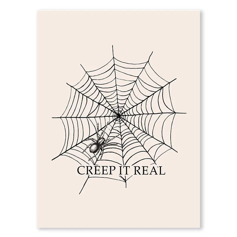 

Забавный призрак зуб череп призрак настенное искусство холст живопись осень Хэллоуин тыква украшение плакаты гостиная эстетический декор 21cm×30cm NoFrame