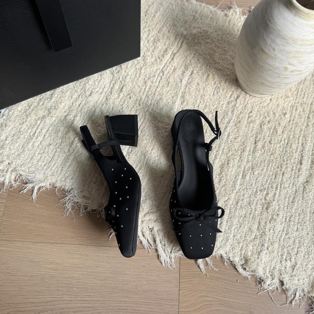 New Summer Butterfly-knot Thick Heel Women Sandals Fashion Outdoor Singbacks Party Dress Women's Footwear