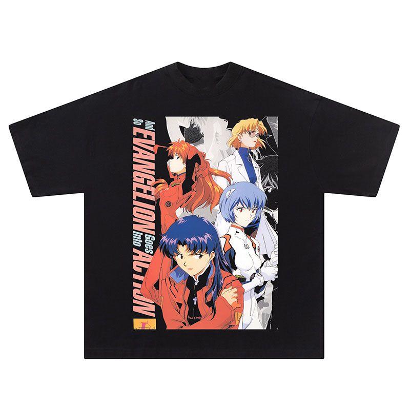 2026 New EVA Ayanami Asuka Anime Printed T-shirt Men's and Women's Sports Fashion T-shirt Summer Tee