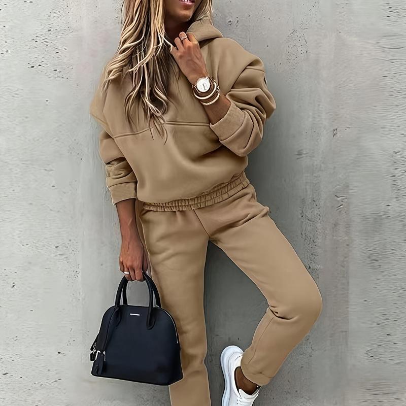 Autumn and Winter Women'S Fashion Casual Sweatshirt Set, European and American Style