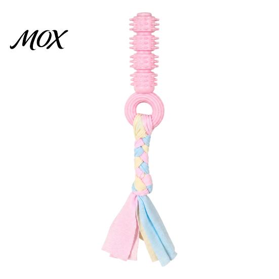 Soft TPR Rubber Dog Toys Spiky Chew Toy with Cotton Rope, Pet Molar Stick Toy, Interactive Durable for Small Medium Dogs Teeth Cleaning Stress Relief