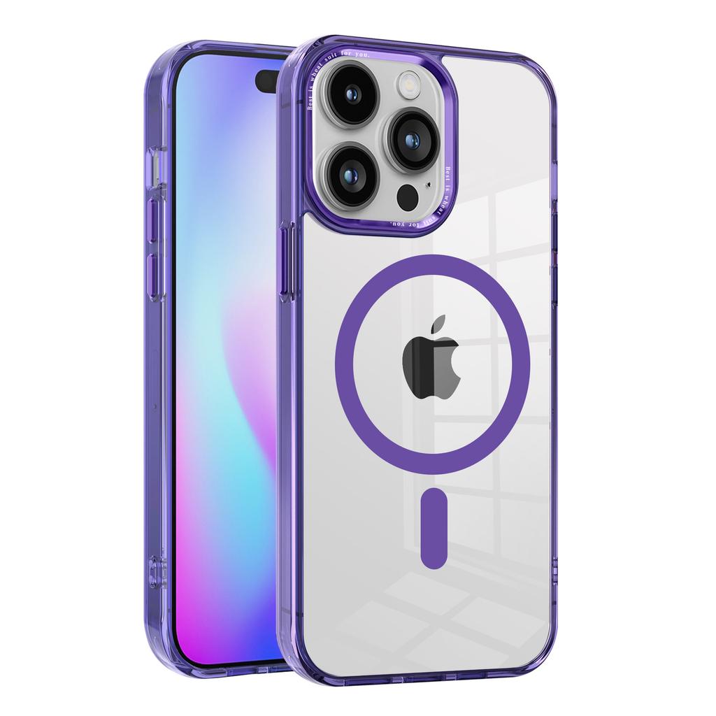 MagSafe Shockproof Magnetic Wireless Charging Case for iPhone 15Plus 15Pro Max/13 Pro Max/14 Pro Max/12 Pro Max Clear Silicone Phone Bumper Cover Case