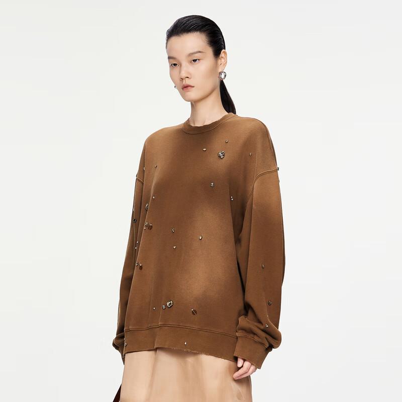 JNBY 2024 Winter Loose Round Neck Sweatshirt