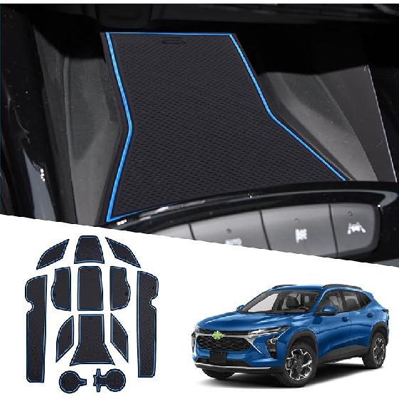2025 Trax Door Slot Mat for Chevy Trax 2025 Accessories,Non-Slip Mats Cup Holder Inserts Interior Mats Center Console Liner Compatible with 2024 2025