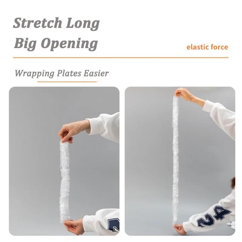 120/70/52/38CM Einweg-Lebensmittelabdeckung Lebensmittelqualität Küchenaufbewahrung Elastische Plastikaufbewahrungszubehör Frischhaltefolie Duschhaube Schuhe