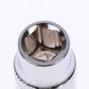 6-24Mm 3/8 Short Hex Socket Mirror Polished Chrome-Plated Steel Hex Socket Wrench Head For Auto Repair Home Tool