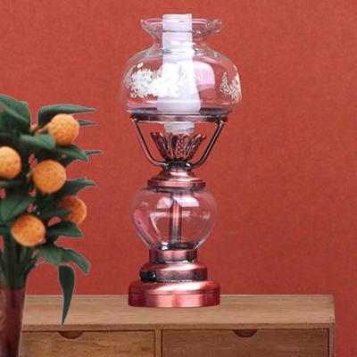 1/12 Dollhouse Miniature Table Lamp Mini Desk Lighting Simulation Model Gift Pretend Play Toy for