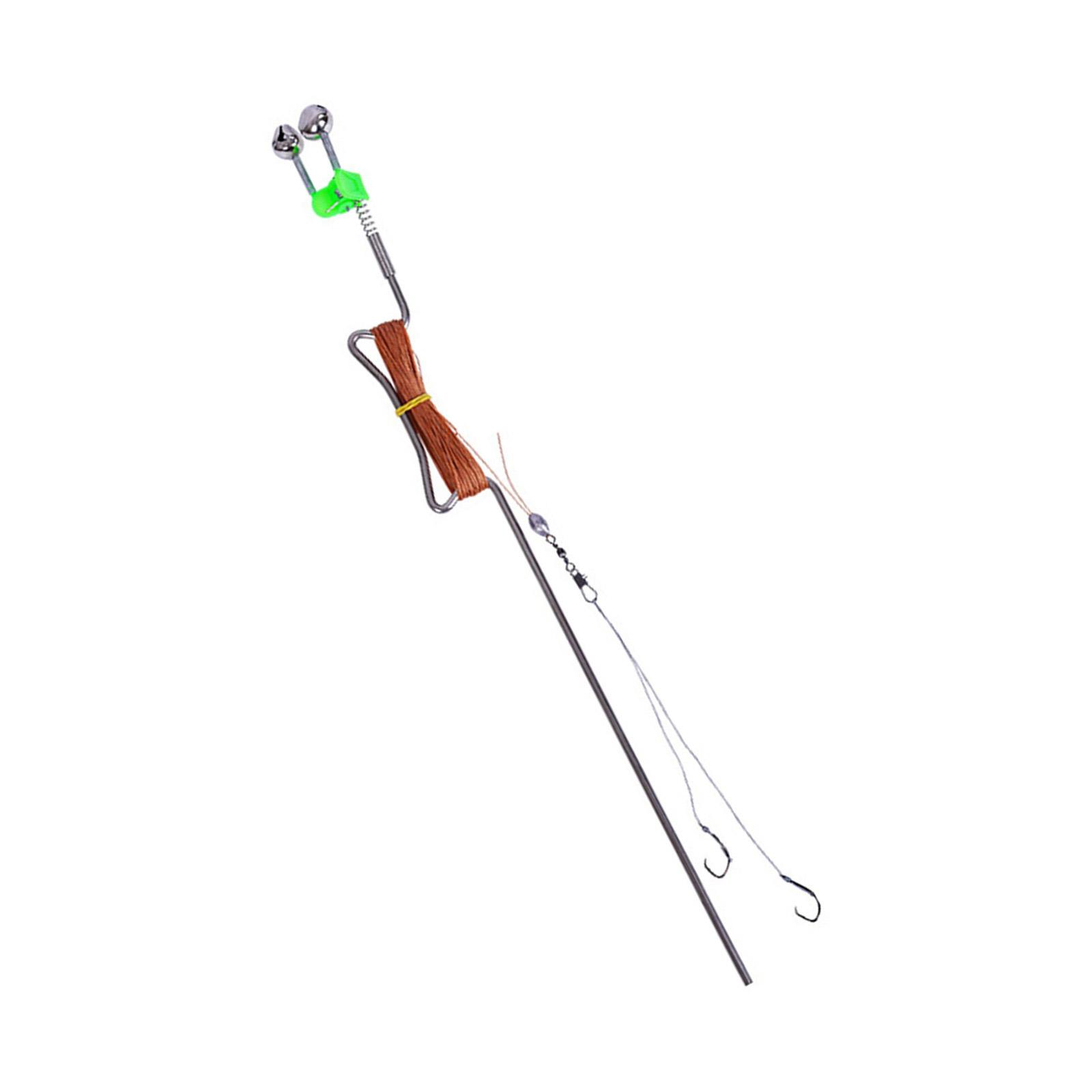 

Автоматическая пружинная вставка для удочки, вставляемая в землю, инструмент для автоматической рыбалки с крючком и леской, долговечный L