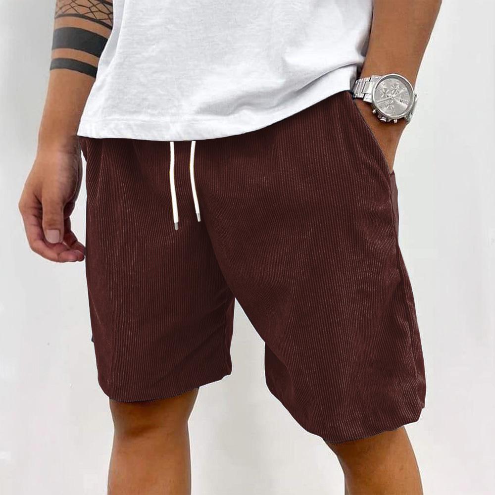 Europäisch-Amerikanische Herren Retro Cord Kordelzug Shorts - Sommer Lässig Sport Style