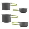 Outdoor Aluminum Alloy Cookware Set DS-201 Camping Pot Set Portable for 23 People 4-Piece Cookware Kit Direct Supply