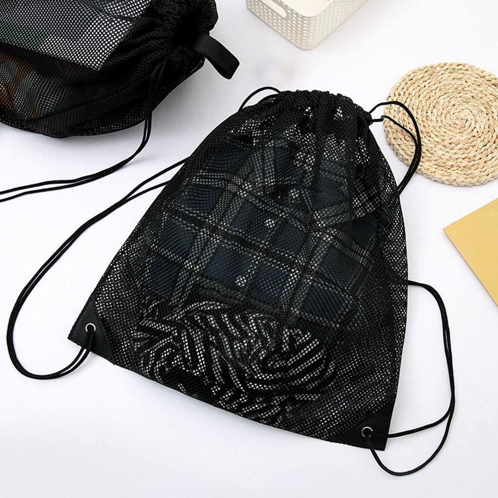 Robuster Netz-Kordelzug-Rucksacktaschen Multifunktionale Belüftete Tasche für Fußball, Fitnessstudio Sport