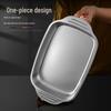 ZISIZ Thickened Stainless Steel Rectangular Serving Plate