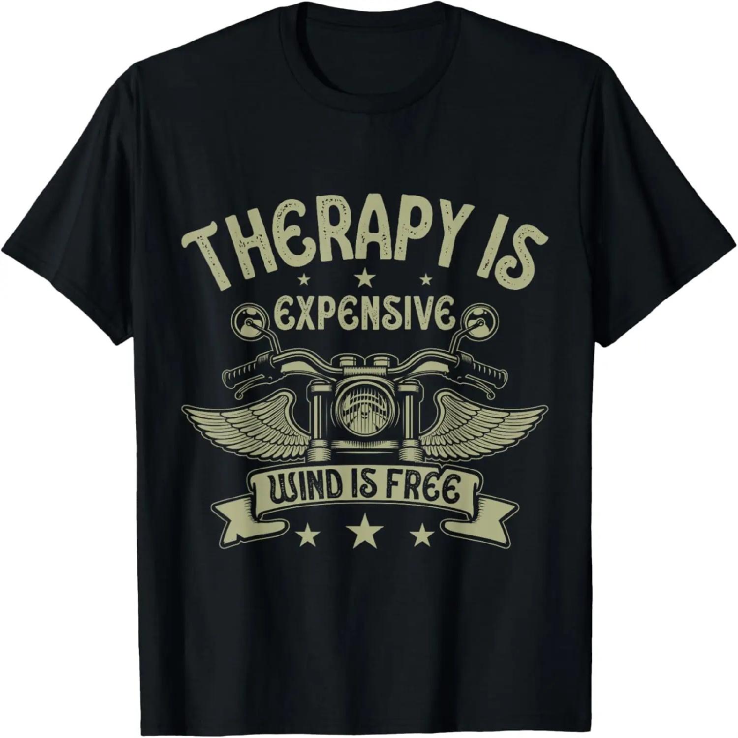 Терапия Дорогая Ветер Бесплатный Папа Байкер Мотоцикл Мужская Футболка XXXXXL разноцветный