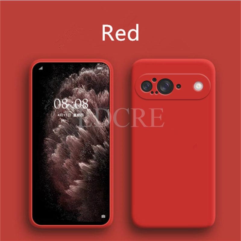 

Для Google Pixel 9 Чехол Жидкий Силиконовый Простой Коке Чехол Pixel 9 Чехол TPU Резиновый Защитный Чехол для Телефона Чехол Pixel 9 Pixel 9 красный