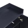 Modern Sideboard In Minimalist Style, 4-Door Handle-Free Buffet Cabinet for Dining Room, Living Room, Kitchen (Black)