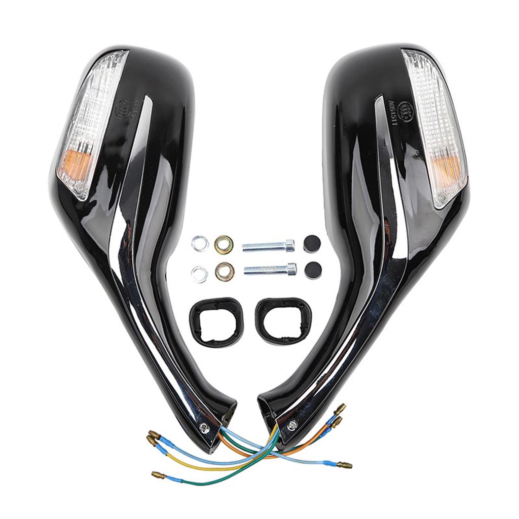 Rearview Mirror Replacement With Turn Signal Light for Motorcycle Electric Bike Modification Side Mirrors with LED Lamp