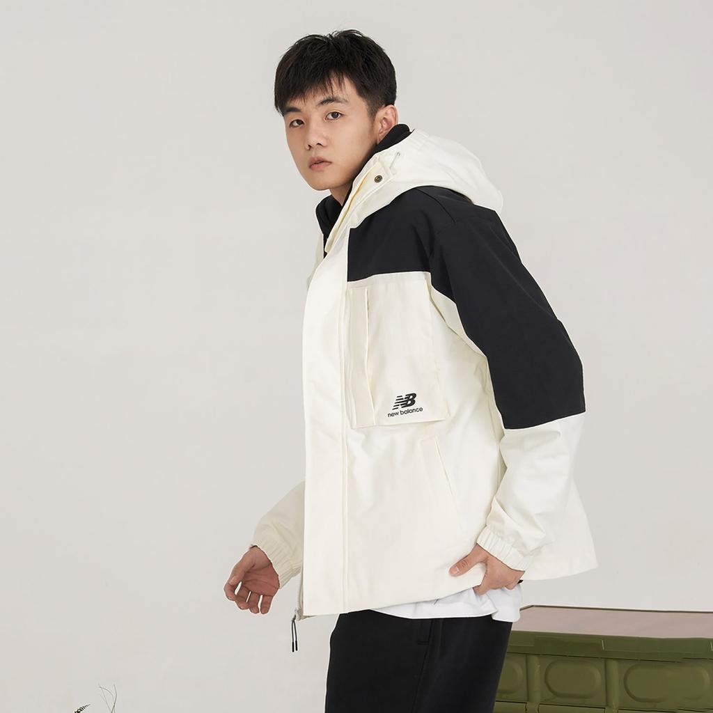 New Balance Jackets Men's White Hooded Moderate Other AMJ31304-CIC