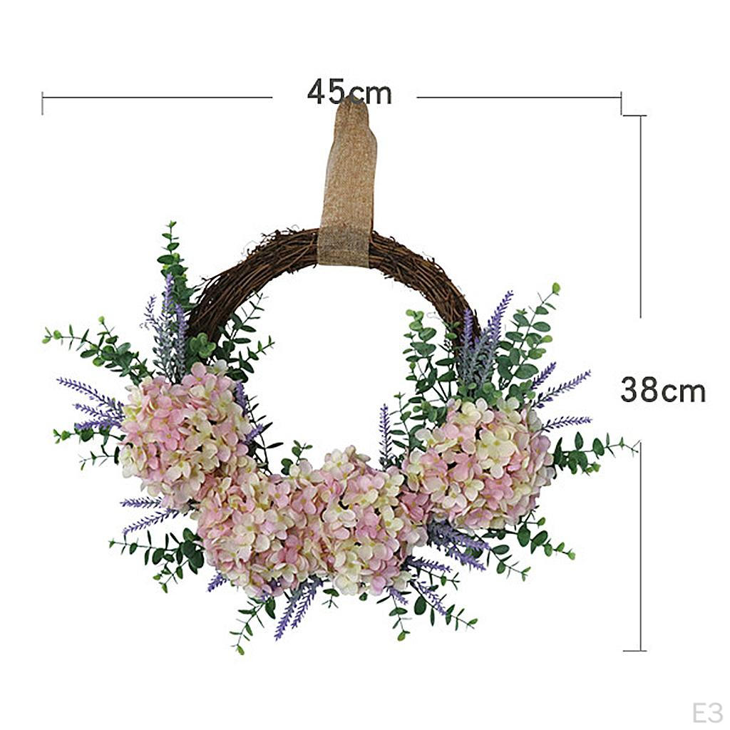 Artificial Front Door Eucalyptus Flower Wreath Spring Wedding Party Decor