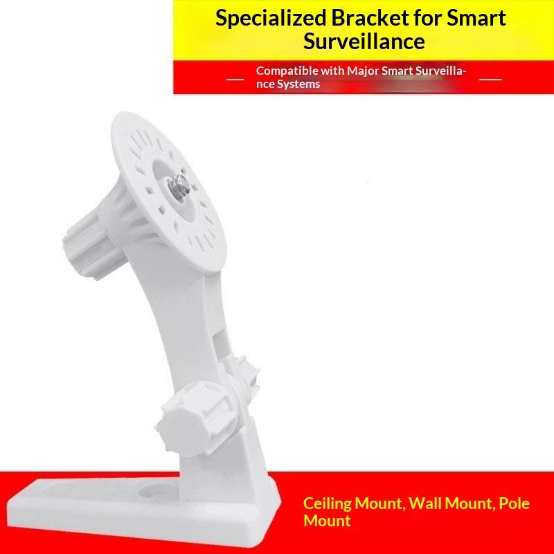 Adjustable Plastic Security Camera Bracket No Drill 360 Degree Rotation For Indoor Home Office Use