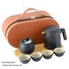 Nordic Black Pottery Quick Tea Set with Caddy and Gift Box