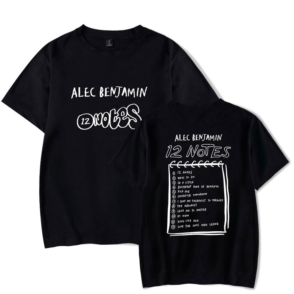 Fashion for Fans of Alec Benjamin Women Men s Casual Printed Short Sleeve T-shirts XS чёрный