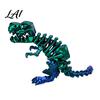 Integrated Joint Dinosaur Figure 3D Printed Figure Movable Joints Smooth Opening Decoration Desktop Ornament Gradient Metallic Texture Mini