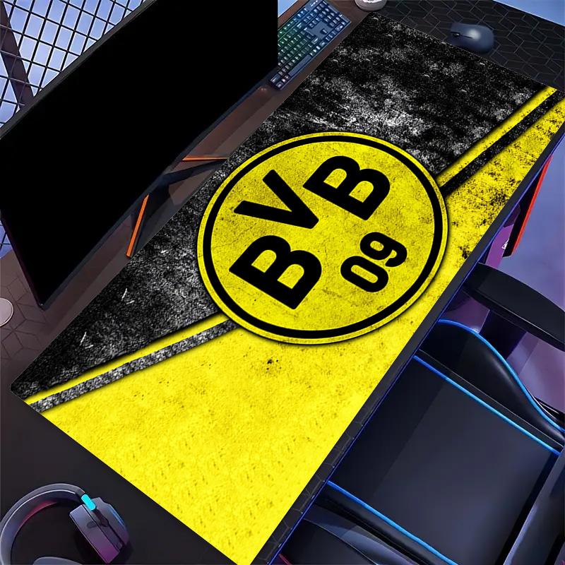 Poduszka z nadrukiem Borussia Dortmund Antypoślizgowa Mata pod mysz do laptopa/tabletu XXL Mata do gry na mini PC Z blokowaną krawędzią
