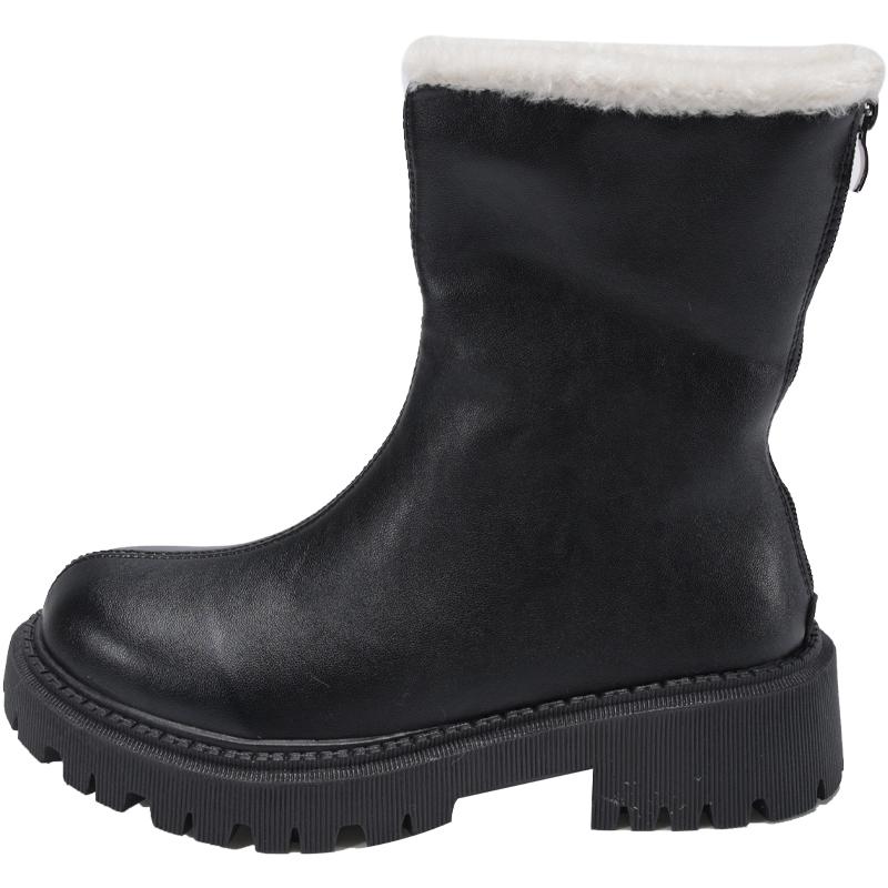 Fashion 2025 Winter Women Warm Plush Ankle Boots Comfort Big Size Shoes Concise Banquet Party Short Botas De Mujer