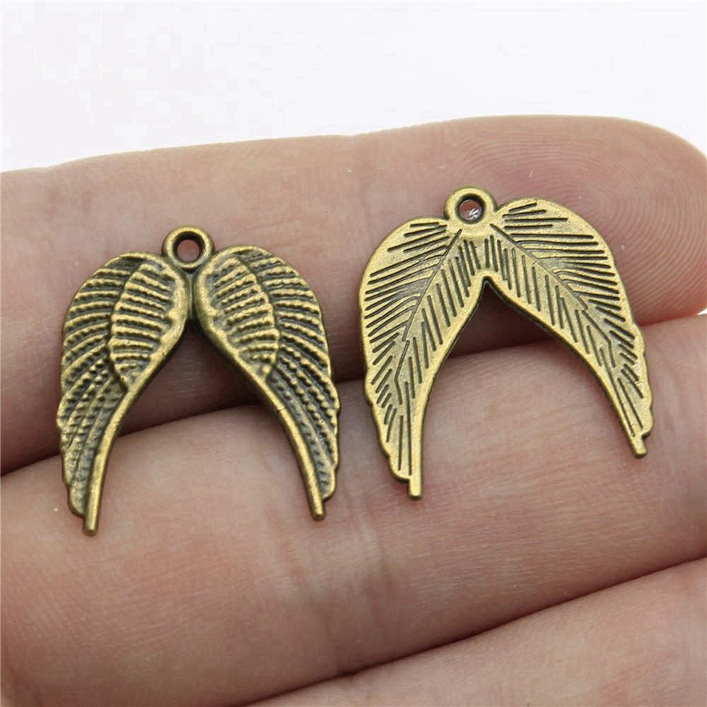 Small Angel Wings Charms Pendant Female Jewellery Bulk Ethnic Art Supplies