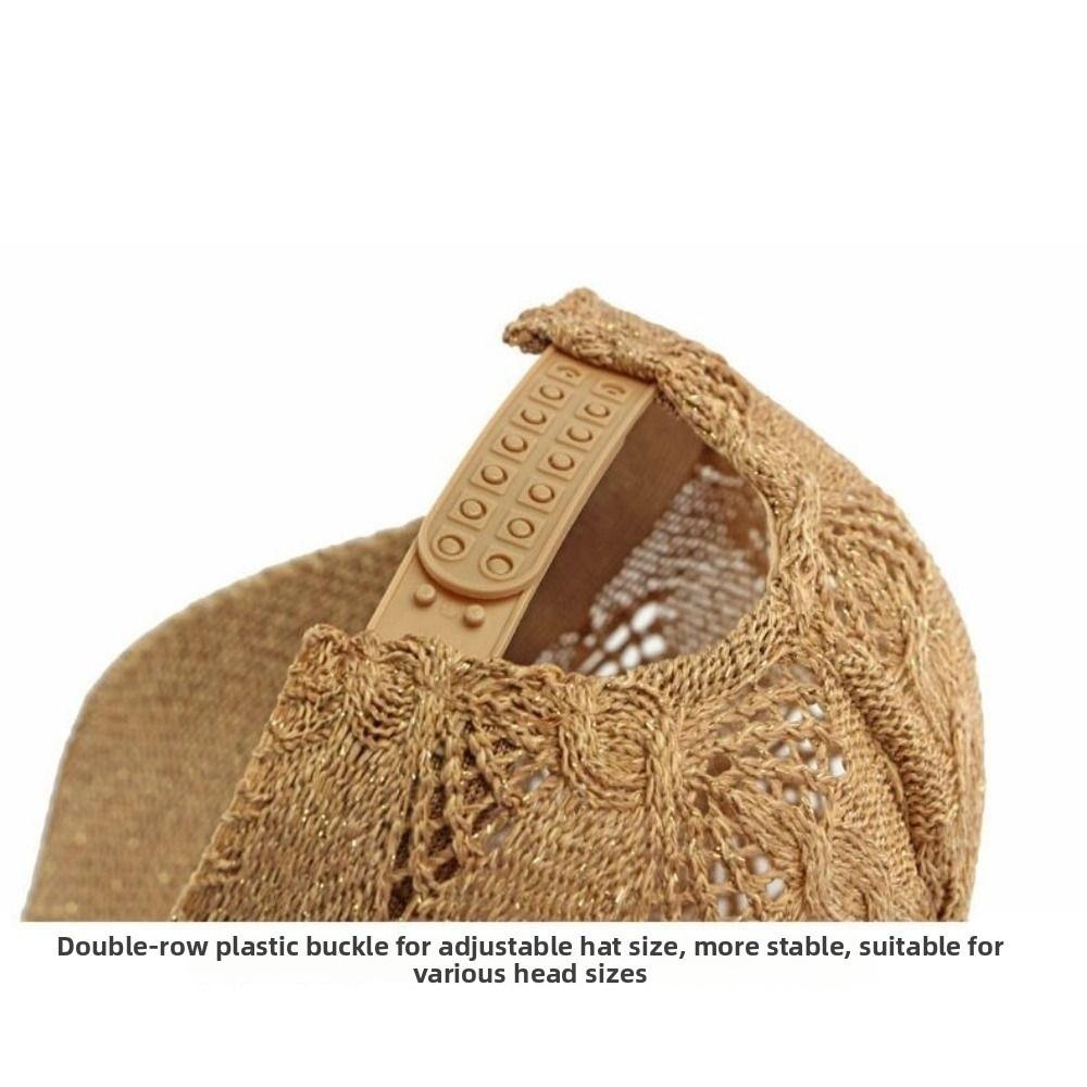 Casual Breathable Knit Hat Retro Adjustable Cap High Quality Mesh Hat Hiking Outdoor