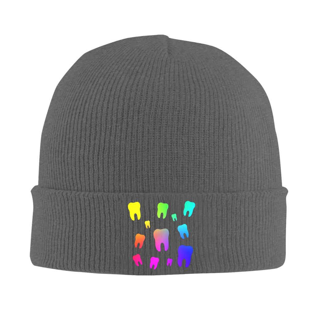 Rainbow Teeth Warm Knitted Cap Winter Knit Bonnet Hat Skullies Beanies Hip Hop Caps for Unisex