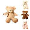 Adorable Silky Ribbon Teddy Bear Plush Toy For Girls Pp Cotton Stuffed Animal In Short Plush