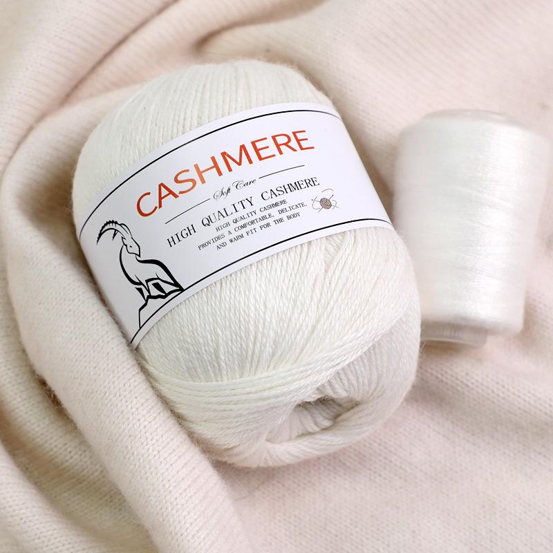 Alashan Cashmere Yarn: 6+6 Goat, Mink Blend, Medium-Thick Hand-Knitting Yarn for Scarves