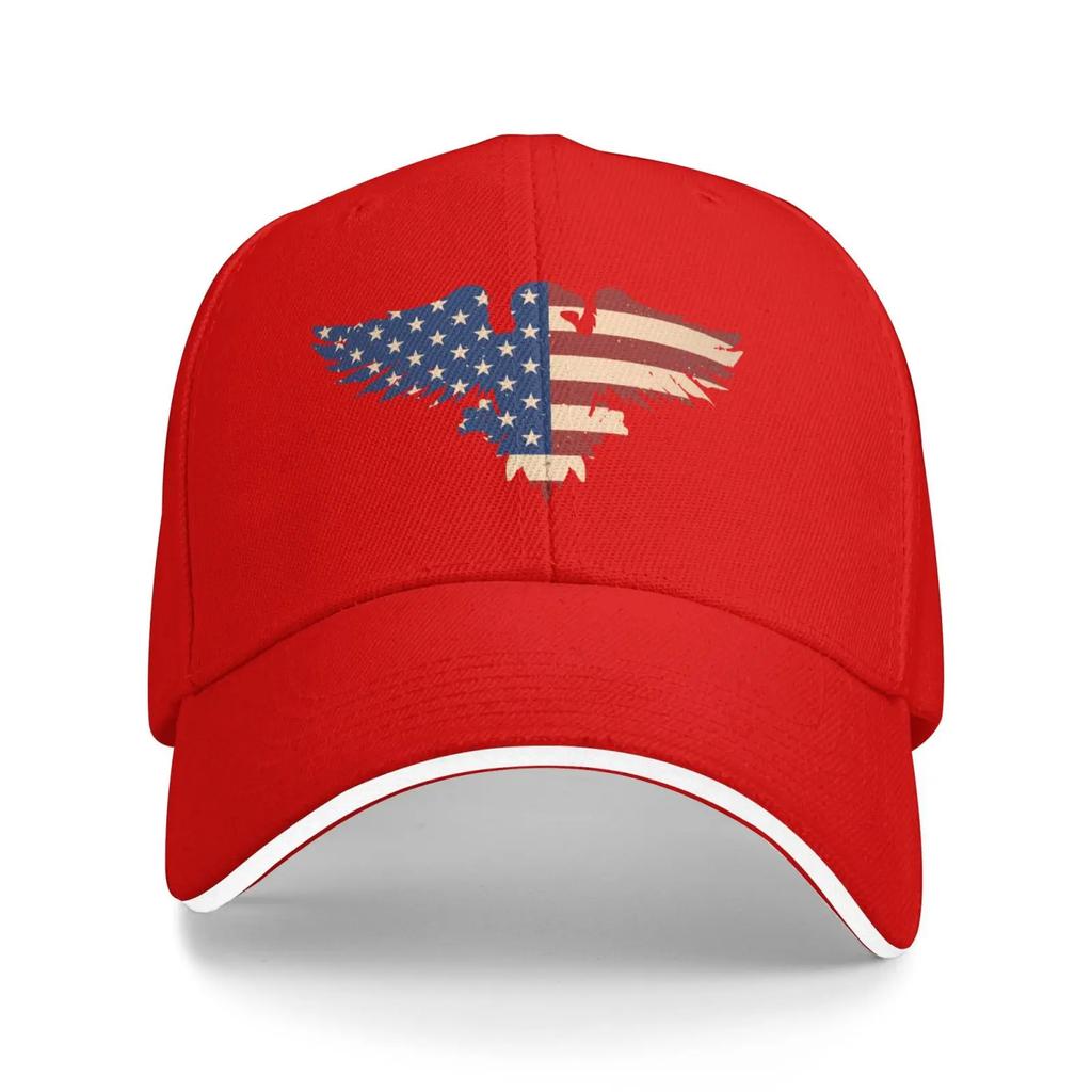 Print Baseball Caps Unisex Adjustable Sandwich Hat Vintage Outdoor Summer Travel Sun Snapback Cap