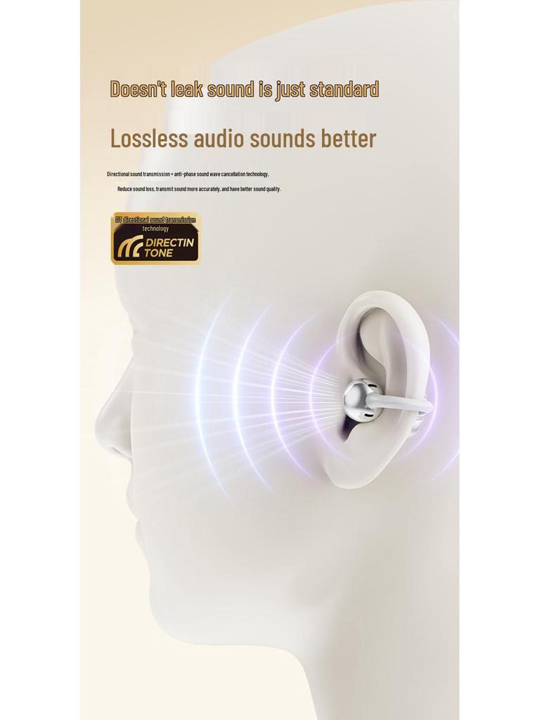 Crystal Buckle Bluetooth Earbuds S6: Clip-on Wireless Earbuds with Long Battery Life for Huawei