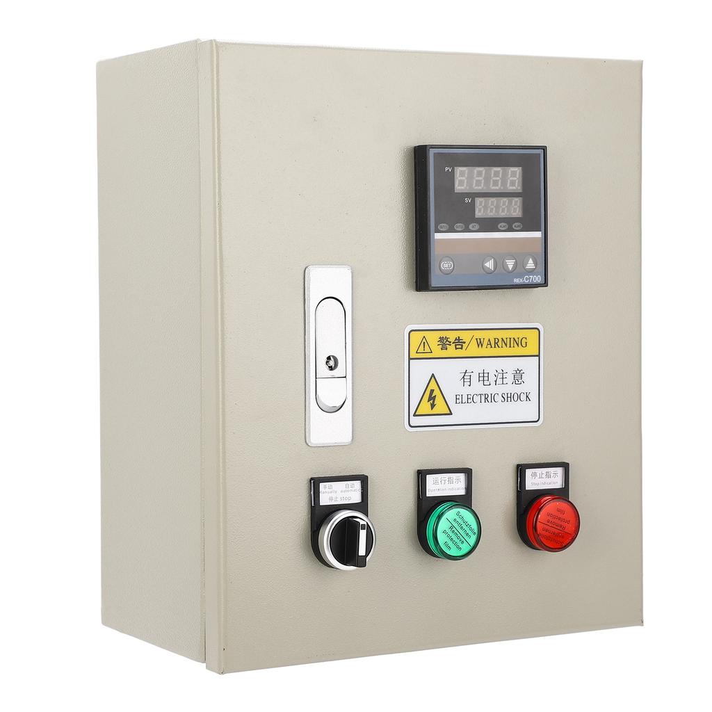 PID Temperature Controller with K Thermocouple Digital Thermostat Control Box 380VAC 3 Phase 15KW