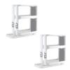White 2 Layer Rotating Storage Shelf Plastic Spice Rack Kitchen Rotating Organizer  Kitchen