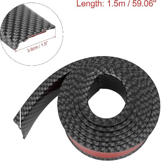 1pcs 4.93Ft Car Wheel Arch Trim,Fender Flares Arches Wing Expander Car Wheel Eyebrow Anti-Collision Strip for Pickup SUV - 3.8CM,Black