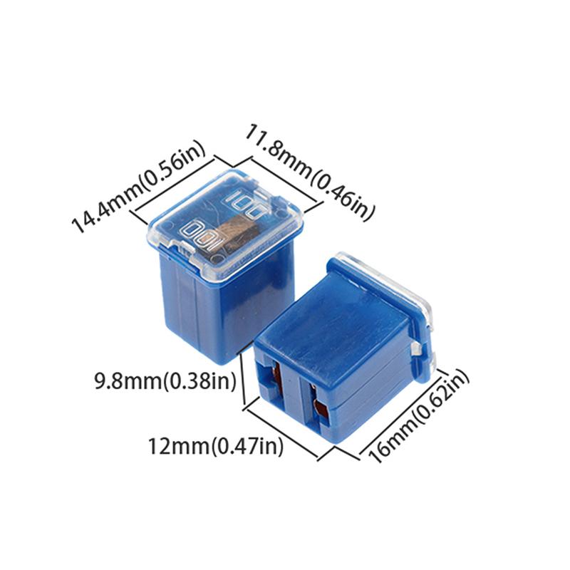 5pcs Mini Square Fuse 20A 30A 40A 50A 60A 70A 80A 90A Set Automotive Car Fuse With Plastic Box Assortment Auto Fuse