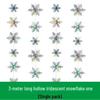 Set of Six 3D Paper Snowflake Hanging Decorations for Store Windows