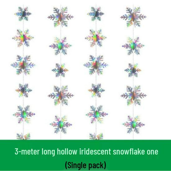 Set of Six 3D Paper Snowflake Hanging Decorations for Store Windows
