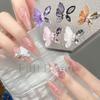 10Pcs/Set French Butterfly Diamond Nail Art DIY Stone Decorations Colorful Glitter DIY Nail Art Metal