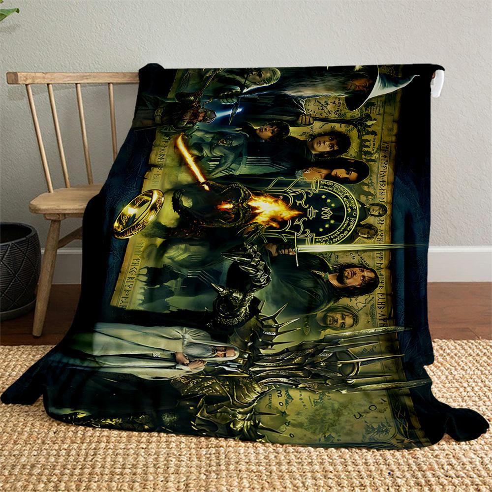 1pc Lord of the Rings - Throw Blanket, Soft, Flannel Blankets, Living Room, All Seasons Use-1021001