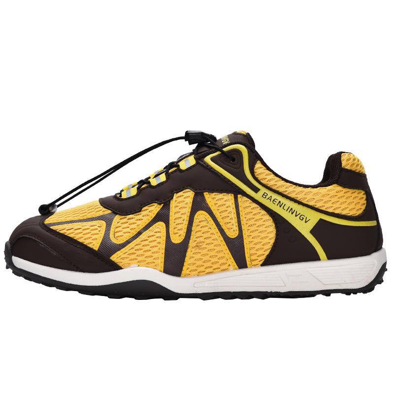 

Ретро контрастная цветная вставка балетные тренировочные туфли женские 2025 новые сетчатые дышащие для улицы альпинизм повседневные туфли Форреста Гампа 40 жёлтый