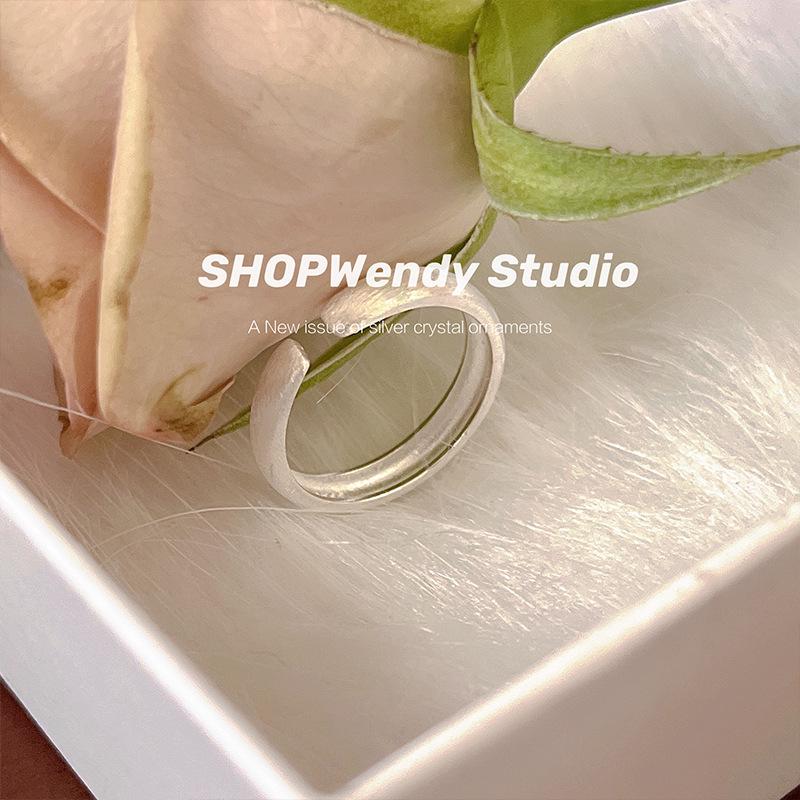 Sky Blue Oval Zircon Adjustable Ring for Women - Elegant Light Luxury Index Finger Band Open Adjustable