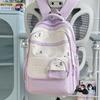 Schoolbag Summer New Product Junior High School Schoolbag Large Capacity School Travel Light Backpack Cute Print Color Matching Backpack