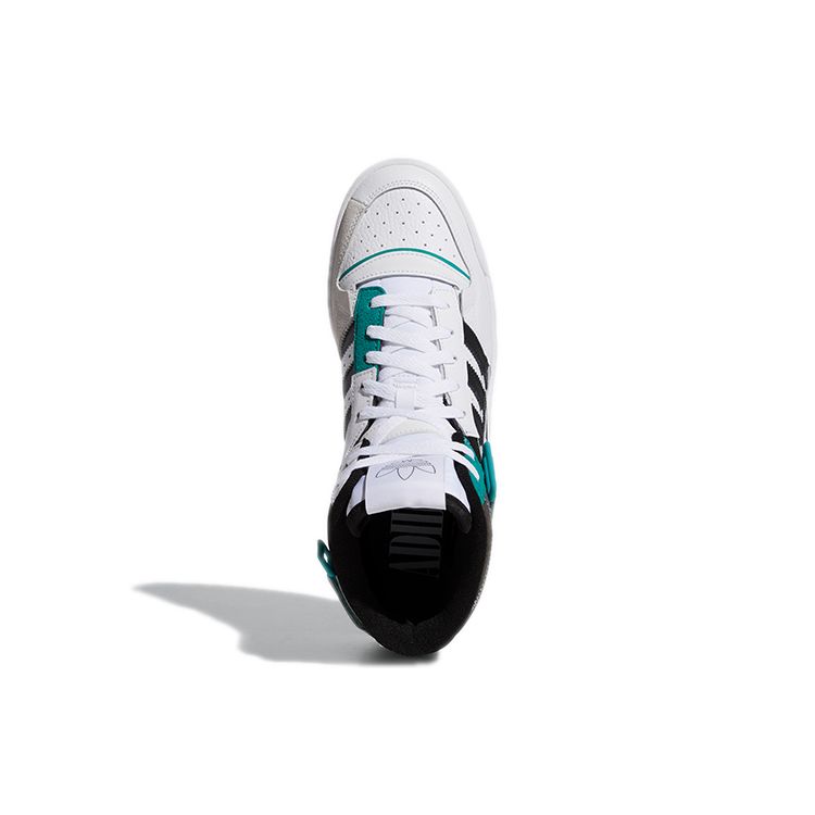 adidas Forum Exhibit Mid White Black Unisex Sneakers Footwear-White Core-Black Green H01921