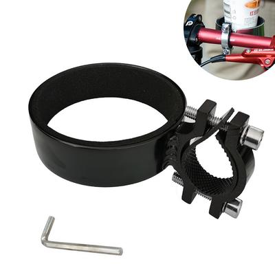 1Pc Bicycle Water Cup Holder Universal Aluminum Alloy Handlebar Coffee Holder Aluminum Adjustable Handlebar Water Bottle Holder