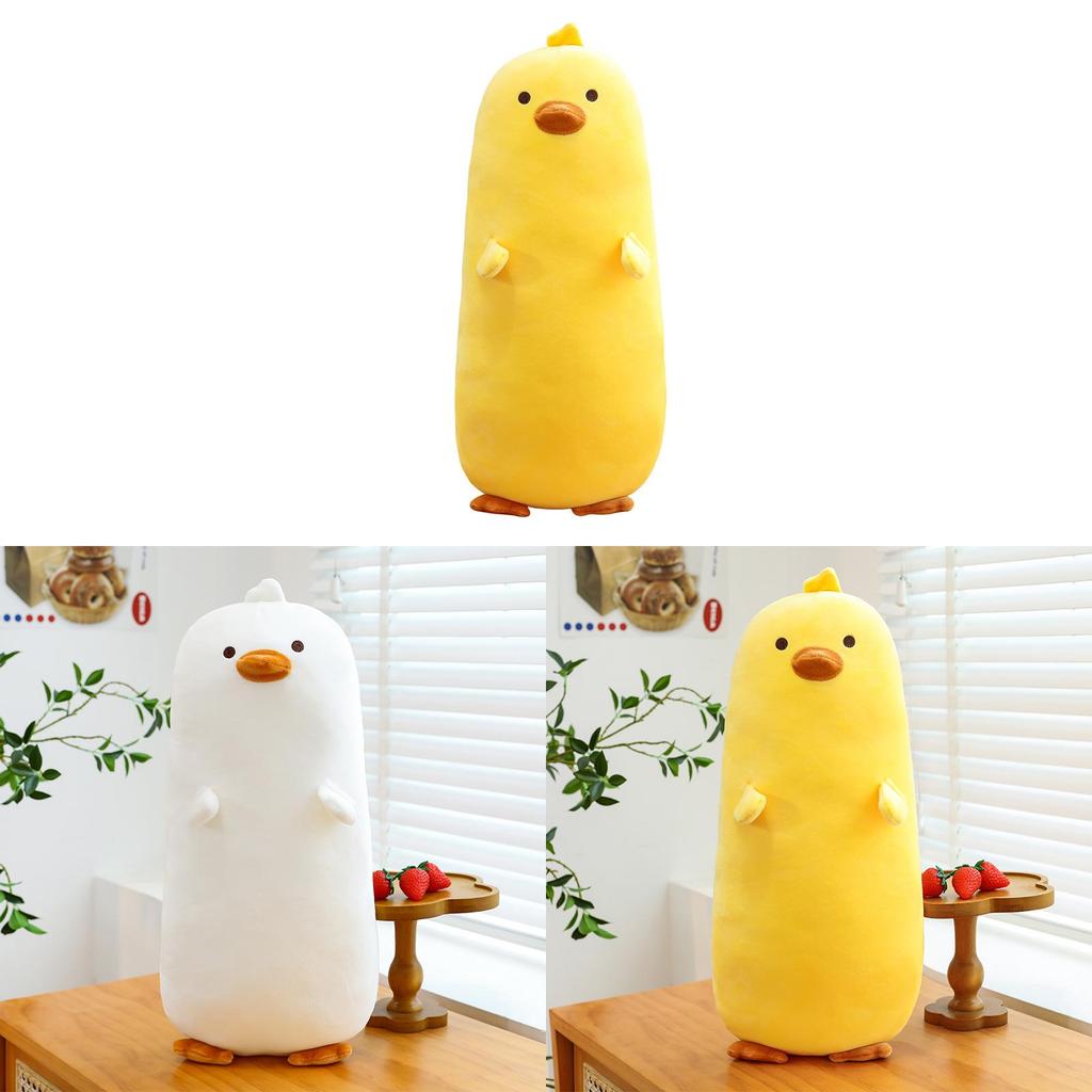 Cartoon Little Yellow Chicken Bed Pillow With Soft Plush Material For Bedside Sleep Comfort